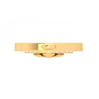 Cross 12mm charm in hallmarked Gold with round brilliant diamonds